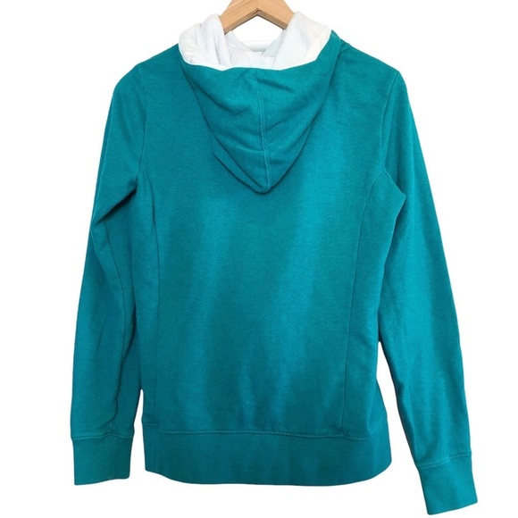 🌈 6/$60, The North Face Trivert Logo, Pullover Hoodie, Teal/White, Small - Picture 5 of 9